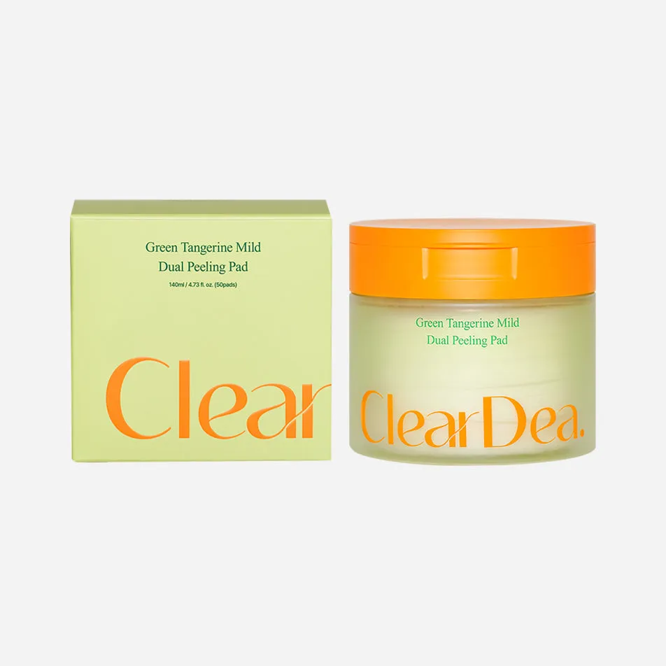 ClearDea (クリアディア) グリーンタンジェリン マイルド デュアル ピーリングパッド 140ml