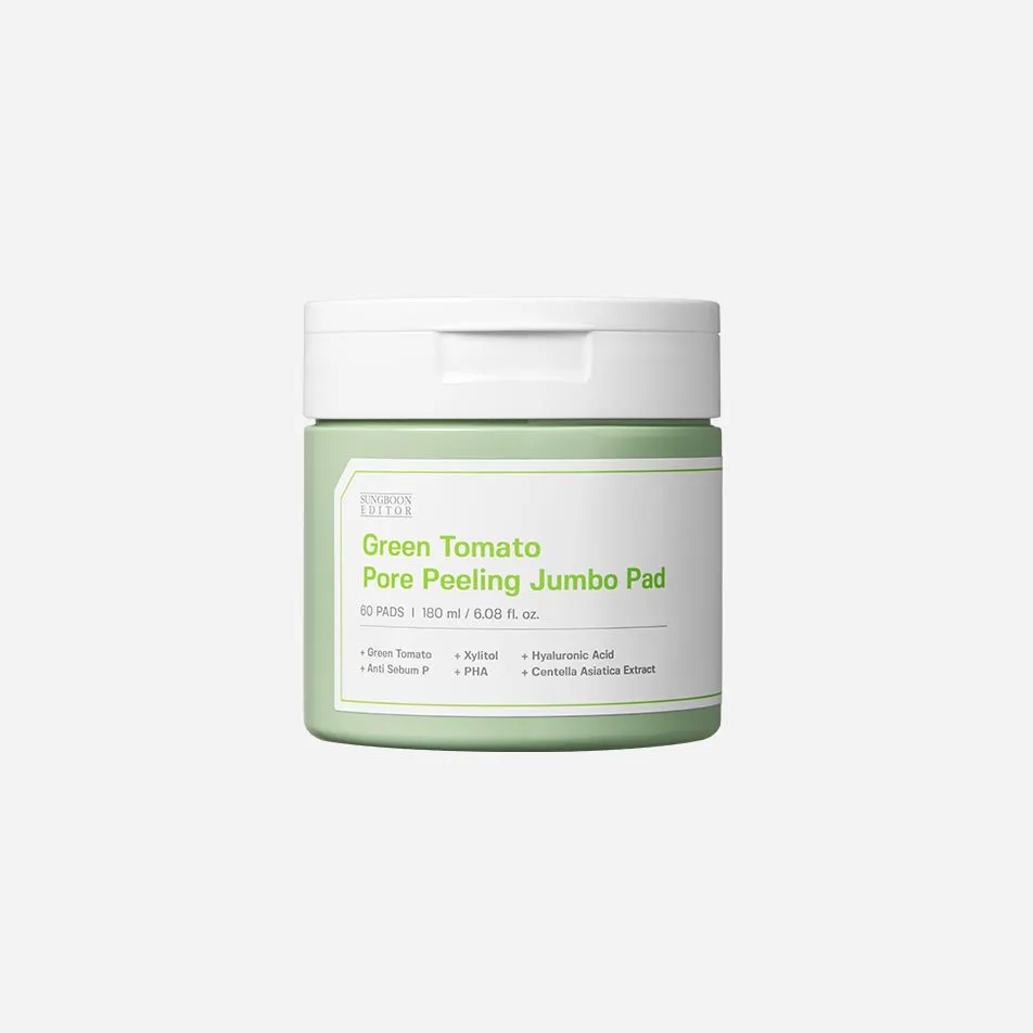 Sungboon Editor Green Tomato Pore Peeling Jumbo Pad 180ml (60 แผ่น)